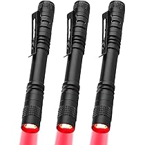 Amazon.co.jp: MVIOCS 赤色LEDペン懐中電灯 ミニ 防水ポケット